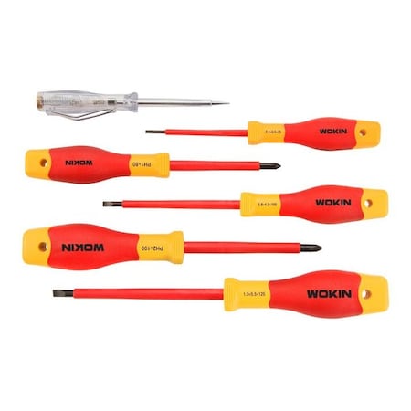 Wokin Vde 6Pc Insulated Screwdrivers Set Premium Line 569406